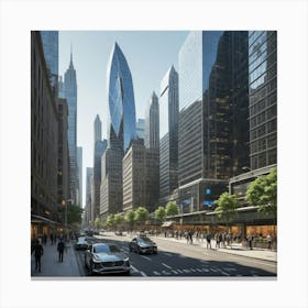 New York City Street Scene Canvas Print