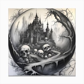 Castle Of Skulls 1 Canvas Print