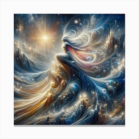 Woman In Space Canvas Print