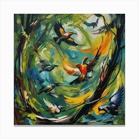 Birds In Flight Canvas Print