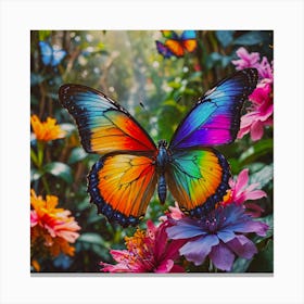 Forest Butterflies Canvas Print