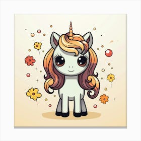 Cute Unicorn 378 Canvas Print