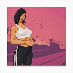 Grand Theft Auto woman Canvas Print