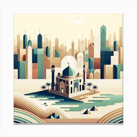 Oasis In City Canvas Print