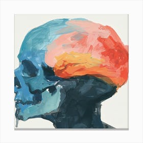 Skull And Brain Canvas Print