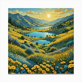 Sunset In The Mountains 11 Canvas Print