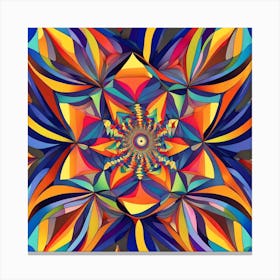 Abstract Psychedelic Flower Canvas Print