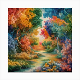 Rainbow Forest Canvas Print