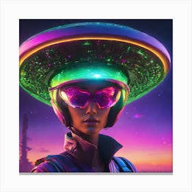 Futuristic Woman Canvas Print