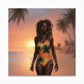 Sunset In Nigril Canvas Print