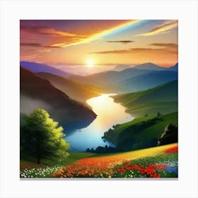 Rainbow In The Sky 7 Canvas Print