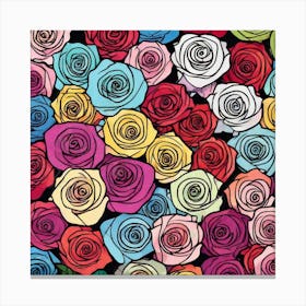 Colorful Roses 51 Canvas Print