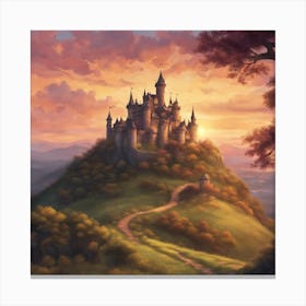 Castle At Sunset Canvas Print