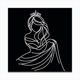 Princess In A Tiara Canvas Print