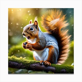 Squirrel Hd Wallpaper 4 Canvas Print