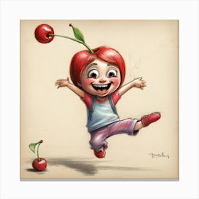 Cherry Kid Canvas Print