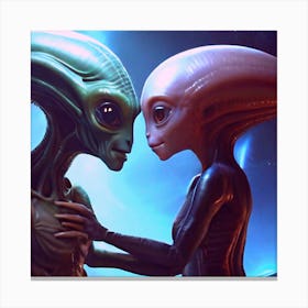 Alien Lovers Canvas Print