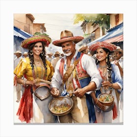 Mexican Street Scene Canvas Print
