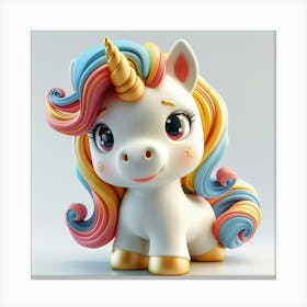 Unicorn 3d Model 8 Canvas Print