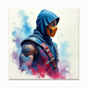 Mortal Kombat Ninja Fighter Concept Art (424) Canvas Print