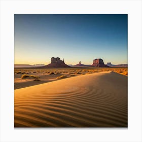 Sunset In Monument Valley Canvas Print