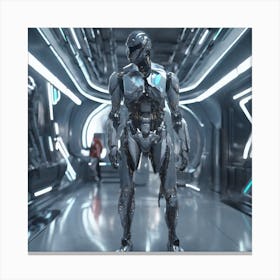 Futuristic Robot 140 Canvas Print