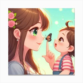 Mother And Child Canvas Print