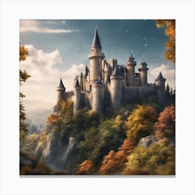 Castle In The Woods 5 Canvas Print