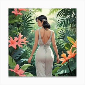 Into The Garden Ai Art Wall Art Design Illustration (50) Canvas Print