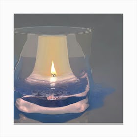 Candle In A Glass Canvas Print