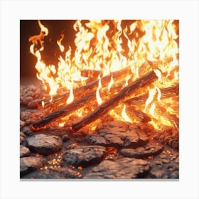 Fire Pit Canvas Print