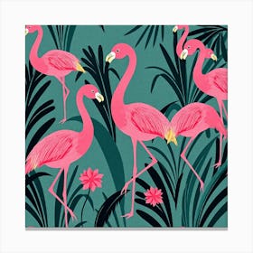 Pink Flamingos 6 Canvas Print