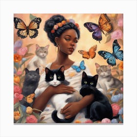 Cat Lovers Canvas Print