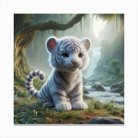 White Tiger 25 Canvas Print