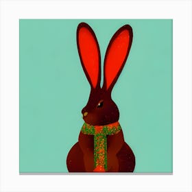 Christmas Scarf Bunny Canvas Print