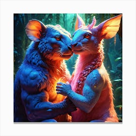 Love Glowing Love Element Animal 22 Canvas Print
