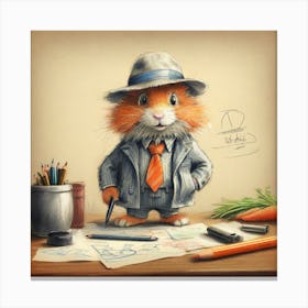 Rabbit In A Suit 25 Canvas Print