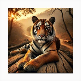 Tiger In The Forest 1 Canvas Print