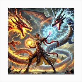 Empress Lian Elemental Dragon Manipulation Canvas Print