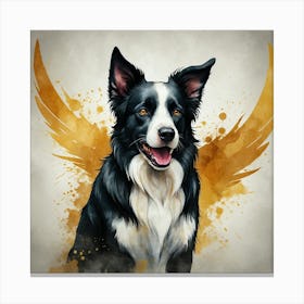 Default Generate A Powerful Colorful Border Collie Logo Facin 0 Canvas Print