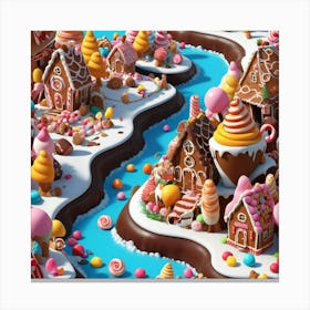 Gingerbread Village Canvas Print