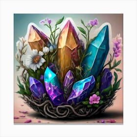 Crystals In The Nest Canvas Print