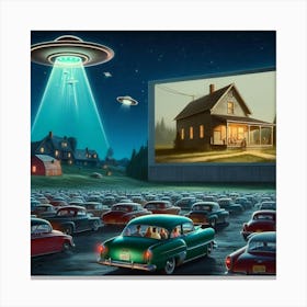 Aliens In The Theater Canvas Print