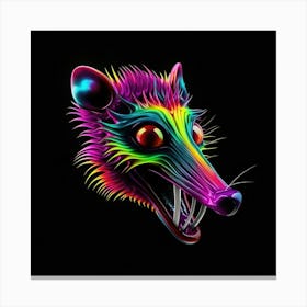 Neon Wolf 2 Canvas Print