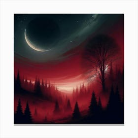 Night In The Forest 5 Canvas Print