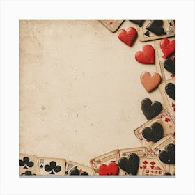 Playing Cards Background Canvas Print