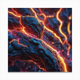 Fire lines in the dark Canvas Print