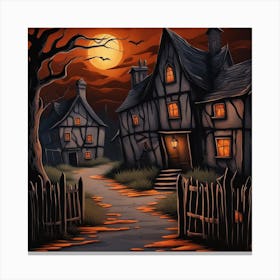 Haunted House 4 Canvas Print