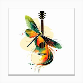 Dragonfly Guitar Canvas Print
