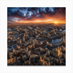 Sunset Over London Canvas Print